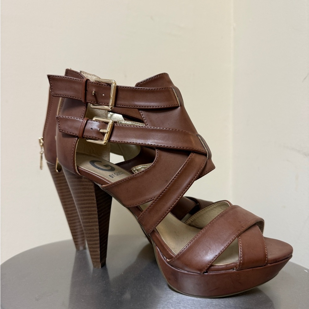 Elegant Brown Strappy Heels